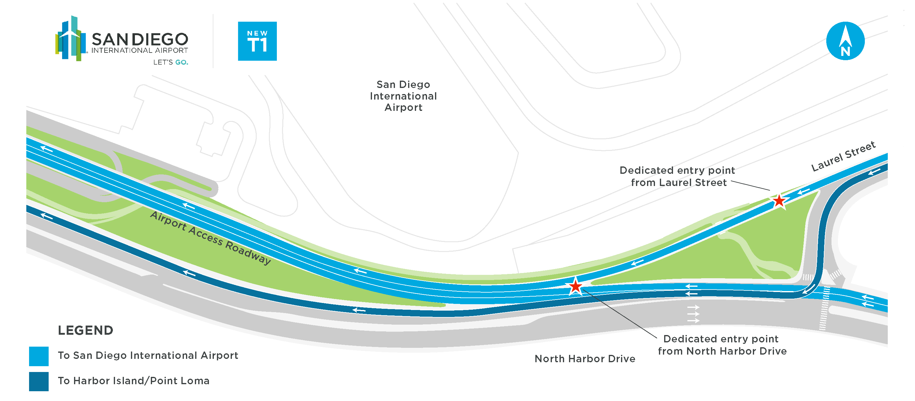 San Diego International Airport Opens New Entrance Roadway to Airport