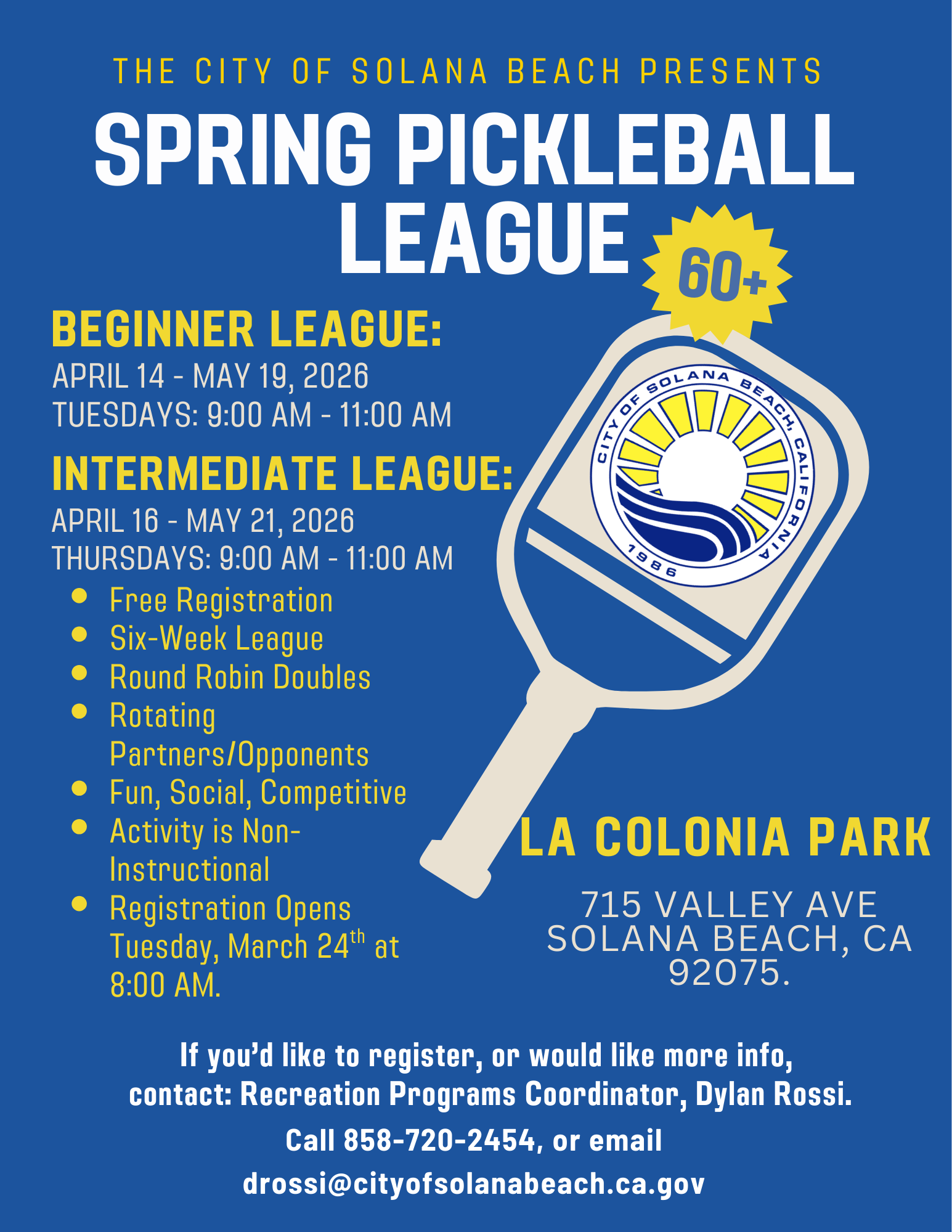 Pickleball Spring flyer
